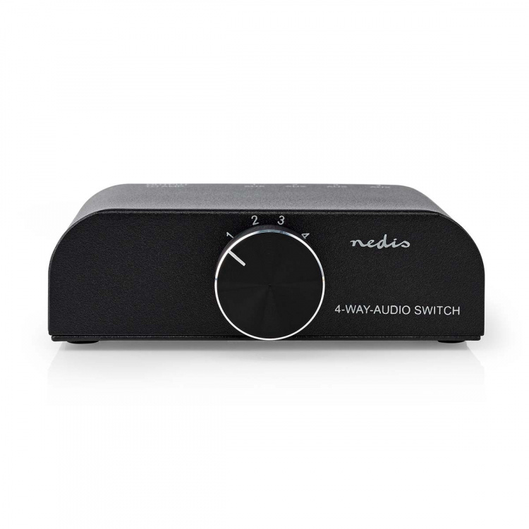 Nedis Analog Audio switch | 4-Port port(s) | Ingång för audio/video/dataanslutningar: 1x 3.5 mm Audio Input / 3x (2x RCA Female) | Audio / video / dataanslutningar utgång: 1x (2x RCA Female) | Instruktionsbok | Metall | Antracit Nedis Analog Audio switch | 4-Port port(s) | Ingång för audio/video/dataanslutningar: 1x 3.5 mm Audio Input / 3x (2x RCA Female) | Audio / video / dataanslutningar utgång: 1x (2x RCA Female) | Instruktionsbok | Metall | Antracit