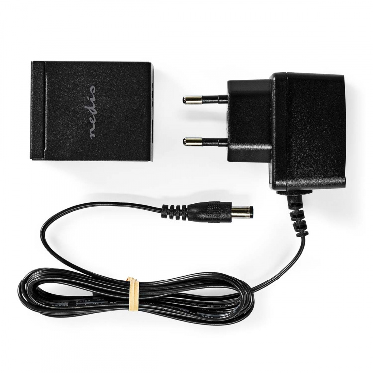 Nedis Digital Audio Switch | Tvåvägs | Ingång för audio/video/dataanslutningar: DC Power / 2x TosLink | Audio / video / dataanslutningar utgång: TosLink Female | Instruktionsbok / Omkopplare | Metall | Svart