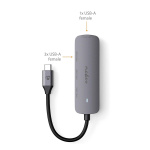 Nedis USB-hubb | 1x USB-C™ | 4x USB A Female | 4-Port port(s) | USB 3.2 Gen 1 | USB ström | 5 Gbps