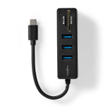 Nedis USB-hubb | 1x USB-C™ | 3x USB A Female | 5-Port port(s) | USB 3.2 Gen 1 | USB ström | 5 Gbps | SD & MicroSD Nedis USB-hubb | 1x USB-C™ | 3x USB A Female | 5-Port port(s) | USB 3.2 Gen 1 | USB ström | 5 Gbps | SD & MicroSD