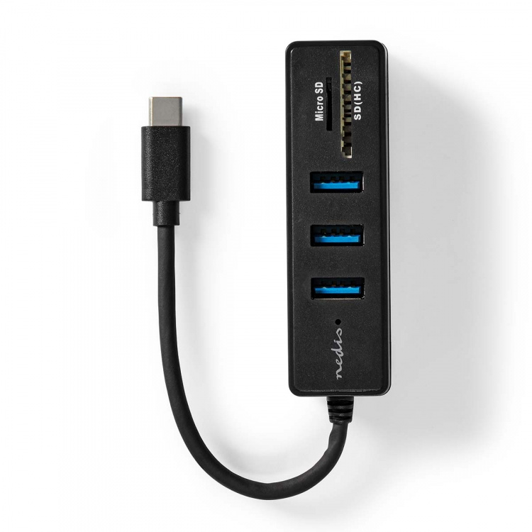 Nedis USB-hubb | 1x USB-C™ | 3x USB A Female | 5-Port port(s) | USB 3.2 Gen 1 | USB ström | 5 Gbps | SD & MicroSD Nedis USB-hubb | 1x USB-C™ | 3x USB A Female | 5-Port port(s) | USB 3.2 Gen 1 | USB ström | 5 Gbps | SD & MicroSD