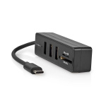 Nedis USB-hubb | 1x USB-C™ | 3x USB A Female | 5-Port port(s) | USB 3.2 Gen 1 | USB ström | 5 Gbps | SD & MicroSD Nedis USB-hubb | 1x USB-C™ | 3x USB A Female | 5-Port port(s) | USB 3.2 Gen 1 | USB ström | 5 Gbps | SD & MicroSD