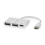 Nedis USB-hubb | 1x USB-C™ | 1x USB-C™ / 2x USB 2.0 A Female | 3-Port port(s) | USB ström