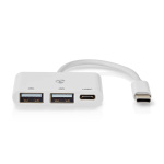 Nedis USB-hubb | 1x USB-C™ | 1x USB-C™ / 2x USB 2.0 A Female | 3-Port port(s) | USB ström