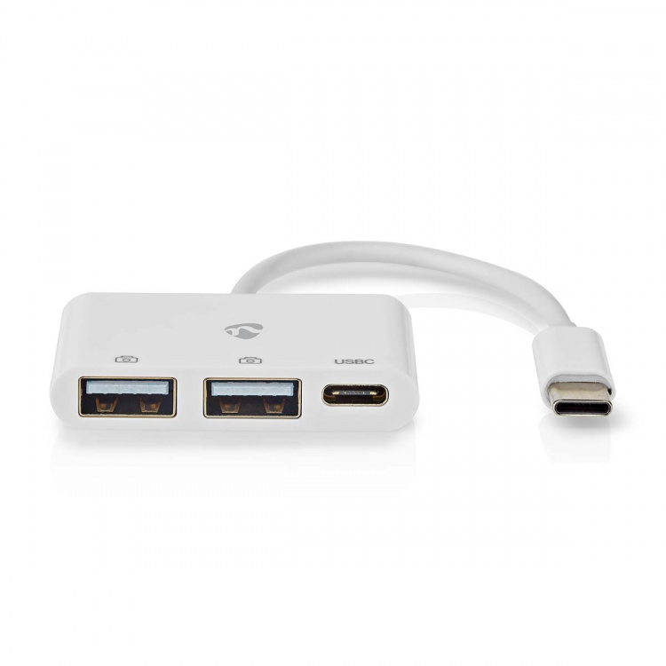 Nedis USB-hubb | 1x USB-C™ | 1x USB-C™ / 2x USB 2.0 A Female | 3-Port port(s) | USB ström