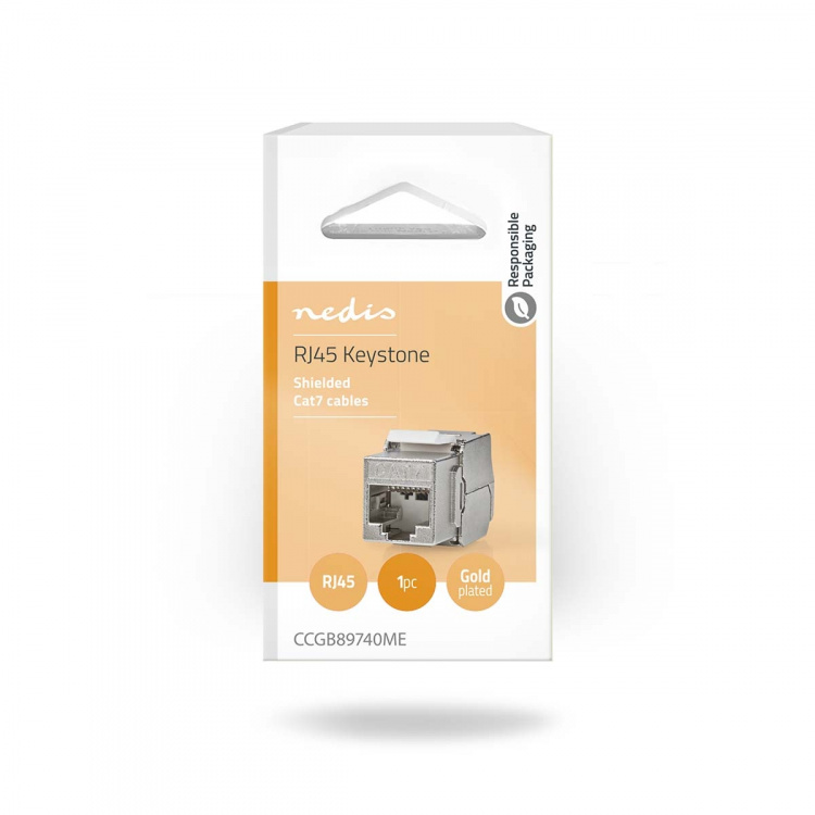 Nedis Keystone | CAT7 | RJ45 Hona | S/FTP | Metall | Låda