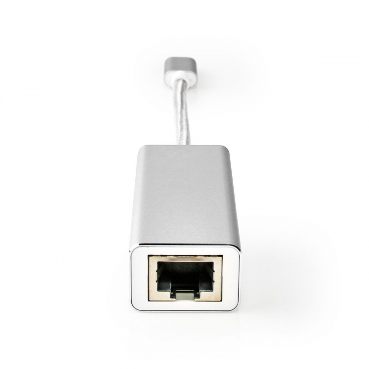 Nedis USB-nätverkskort | USB 3.2 Gen 1 | 1 Gbps | USB-C™ Hane | RJ45 Hona | 0.20 m | Rund | Guldplaterad | Förtent Koppar | Silver | Kartong med täckt fönster Nedis USB-nätverkskort | USB 3.2 Gen 1 | 1 Gbps | USB-C™ Hane | RJ45 Hona | 0.20 m | Rund | Guldplaterad | Förtent Koppar | Silver | Kartong med täckt fönster