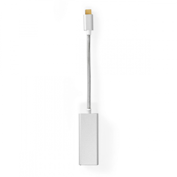 Nedis USB-nätverkskort | USB 3.2 Gen 1 | 1 Gbps | USB-C™ Hane | RJ45 Hona | 0.20 m | Rund | Guldplaterad | Förtent Koppar | Silver | Kartong med täckt fönster Nedis USB-nätverkskort | USB 3.2 Gen 1 | 1 Gbps | USB-C™ Hane | RJ45 Hona | 0.20 m | Rund | Guldplaterad | Förtent Koppar | Silver | Kartong med täckt fönster