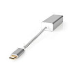 Nedis USB-nätverkskort | USB 3.2 Gen 1 | 1 Gbps | USB-C™ Hane | RJ45 Hona | 0.20 m | Rund | Guldplaterad | Förtent Koppar | Silver | Kartong med täckt fönster Nedis USB-nätverkskort | USB 3.2 Gen 1 | 1 Gbps | USB-C™ Hane | RJ45 Hona | 0.20 m | Rund | Guldplaterad | Förtent Koppar | Silver | Kartong med täckt fönster