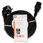 Nedis Strömkabel | Strömkontakt Hane | IEC-320-C13 | Vinklat | Rak | Nickelplaterad | 5.00 m | Rund | PVC | Svart | Label Nedis Strömkabel | Strömkontakt Hane | IEC-320-C13 | Vinklat | Rak | Nickelplaterad | 5.00 m | Rund | PVC | Svart | Label