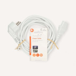 Nedis Strömkabel | Strömkontakt Hane | IEC-320-C13 | Vinklat | Rak | Nickelplaterad | 3.00 m | Rund | PVC | Vit | Label Nedis Strömkabel | Strömkontakt Hane | IEC-320-C13 | Vinklat | Rak | Nickelplaterad | 3.00 m | Rund | PVC | Vit | Label