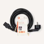 Nedis Strömkabel | Strömkontakt Hane | IEC-320-C13 | Vinklat | Rak | Nickelplaterad | 3.00 m | Rund | PVC | Svart | Label Nedis Strömkabel | Strömkontakt Hane | IEC-320-C13 | Vinklat | Rak | Nickelplaterad | 3.00 m | Rund | PVC | Svart | Label
