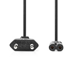 Nedis Strömkabel | Euro Man | IEC-320-C7 | Rak | Rak | Nickelplaterad | 2.00 m | Lindad | PVC | Svart | Label Nedis Strömkabel | Euro Man | IEC-320-C7 | Rak | Rak | Nickelplaterad | 2.00 m | Lindad | PVC | Svart | Label