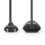 Nedis Power Extension Cable | EUR male | EUR Female| 2.0 m | Round | Black | Envelope Nedis Power Extension Cable | EUR male | EUR Female| 2.0 m | Round | Black | Envelope