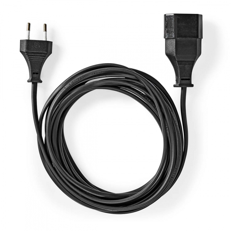 Nedis Power Extension Cable | EUR male | EUR Female| 2.0 m | Round | Black | Envelope Nedis Power Extension Cable | EUR male | EUR Female| 2.0 m | Round | Black | Envelope