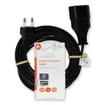 Nedis Power Extension Cable | EUR male | EUR Female| 5.0 m | Round | Black | Envelope Nedis Power Extension Cable | EUR male | EUR Female| 5.0 m | Round | Black | Envelope