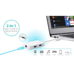 Edimax USB-C till 3-portars USB 3.0 Gigabit Ethernet Hub