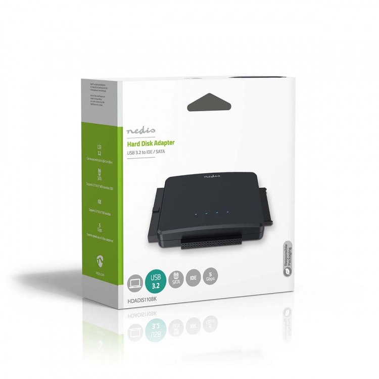 Nedis Hård disk Adapter | USB 3.2 Gen1 | 2.5 / 3.5  Nedis Hård disk Adapter | USB 3.2 Gen1 | 2.5 / 3.5