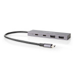 Nedis USB-hubb | 1x USB-C™ 3.2 Gen 2 Male | 2x USB-A 3.2 Gen 2 Female / 2x USB-C™ 3.2 Gen 2 Female | 4-Port port(s) | USB 3.2 Gen 2 | USB ström | 10 Gbps