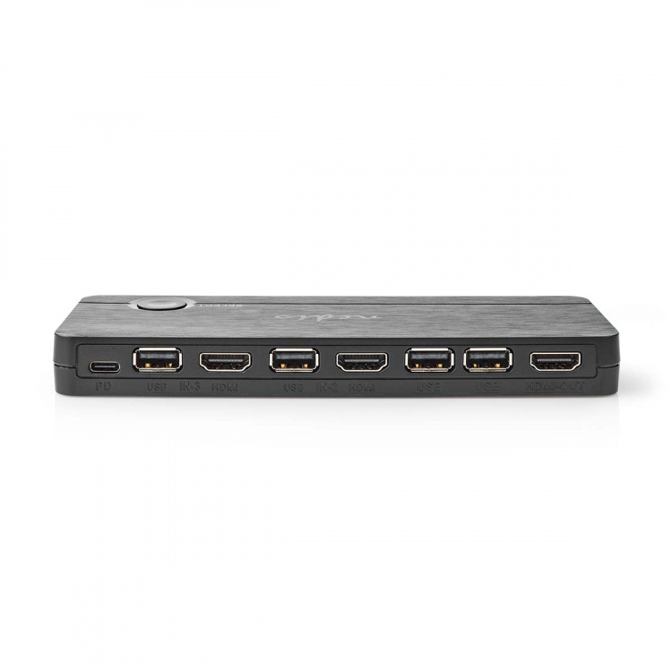 Nedis HDMI ™ Omvandlare | USB-C™ Female / 2x HDMI™ Input / 4x USB A Female | 1x HDMI™ Output | Envägs | 4K@60Hz | 18 Gbps | ABS | Antracit Nedis HDMI ™ Omvandlare | USB-C™ Female / 2x HDMI™ Input / 4x USB A Female | 1x HDMI™ Output | Envägs | 4K@60Hz | 18 Gbps | ABS | Antracit