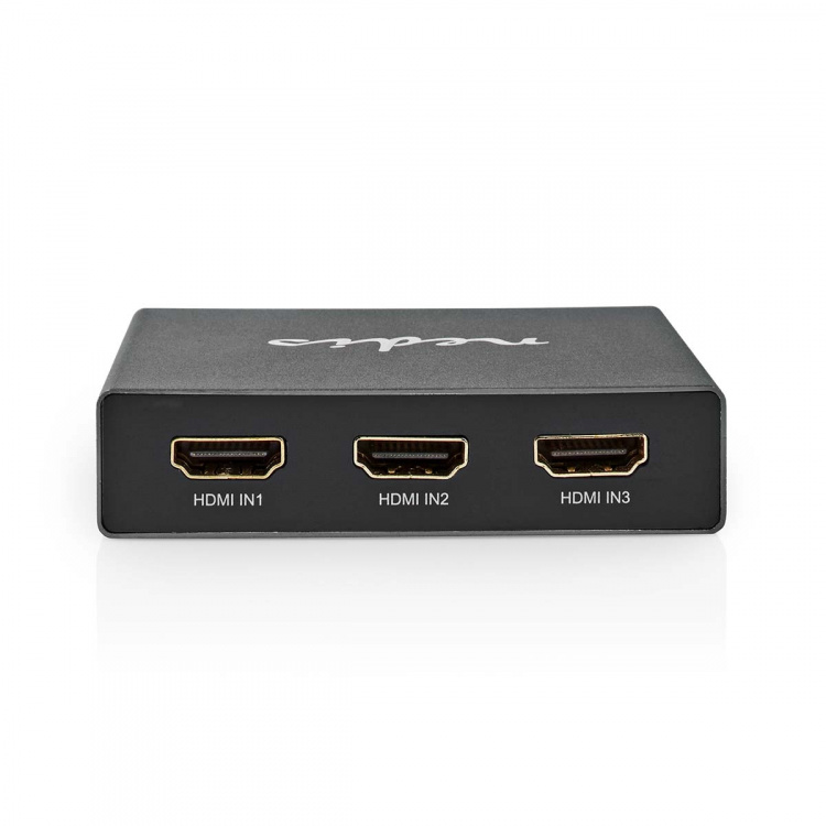 Nedis HDMI ™ Switch | 3-Port port(s) | 3x HDMI™ Input | 1x HDMI™ Output | 8K@60Hz | 45 Gbps | Fjärrstyrd | Aluminium | Antracit Nedis HDMI ™ Switch | 3-Port port(s) | 3x HDMI™ Input | 1x HDMI™ Output | 8K@60Hz | 45 Gbps | Fjärrstyrd | Aluminium | Antracit