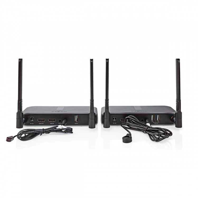 Nedis Trådlöst HDMI ™ sändare | Wi-Fi | 5.15 - 5.85 MHz | 100.0 m (siktlinje) | Maximal upplösning: Full HD 1080p | 6.75 Gbps | IR retur funktion | ABS | Antracit Nedis Trådlöst HDMI ™ sändare | Wi-Fi | 5.15 - 5.85 MHz | 100.0 m (siktlinje) | Maximal upplösning: Full HD 1080p | 6.75 Gbps | IR retur funktion | ABS | Antracit