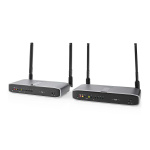 Nedis Trådlöst HDMI ™ sändare | Wi-Fi | 5.15 - 5.85 MHz | 100.0 m (siktlinje) | Maximal upplösning: Full HD 1080p | 6.75 Gbps | IR retur funktion | ABS | Antracit Nedis Trådlöst HDMI ™ sändare | Wi-Fi | 5.15 - 5.85 MHz | 100.0 m (siktlinje) | Maximal upplösning: Full HD 1080p | 6.75 Gbps | IR retur funktion | ABS | Antracit