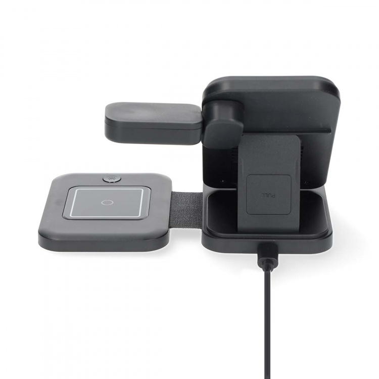 Nedis Trådlös laddning | 3-i-1 | 15 W | LED indikatorn används | Kabel ingår | USB-A / USB-C™ | 1.00 m Nedis Trådlös laddning | 3-i-1 | 15 W | LED indikatorn används | Kabel ingår | USB-A / USB-C™ | 1.00 m