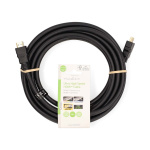Nedis Ultra High Speed HDMI ™ kabel | HDMI™ Kontakt | HDMI™ Kontakt | 8K@60Hz | 48 Gbps | 5.00 m | Rund | 8.3 mm | Svart | Label Nedis Ultra High Speed HDMI ™ kabel | HDMI™ Kontakt | HDMI™ Kontakt | 8K@60Hz | 48 Gbps | 5.00 m | Rund | 8.3 mm | Svart | Label