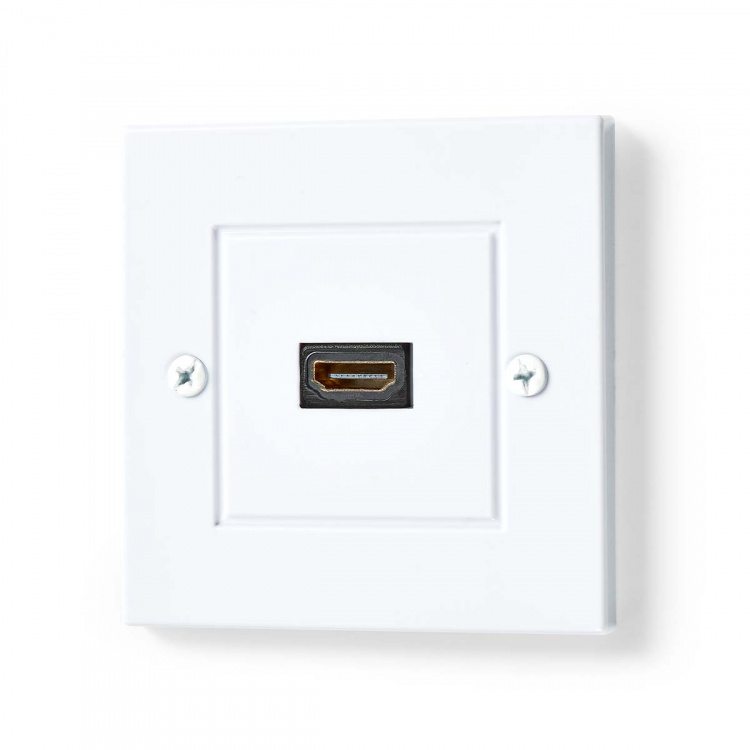 Nedis HDMI™ Vägglåda | 1x HDMI™ Female | 4K@60Hz | HDMI™ Utgång | Svart | 18 Gbps | Guldplaterad | Låda