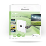 Nedis HDMI™ Vägglåda | 1x HDMI™ Female | 4K@60Hz | HDMI™ Utgång | Svart | 18 Gbps | Guldplaterad | Låda