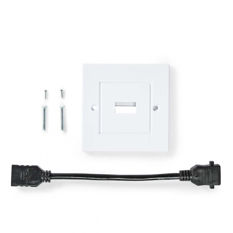 Nedis HDMI™ Vägglåda | 1x HDMI™ Female | 4K@60Hz | HDMI™ Utgång | Svart | 18 Gbps | Guldplaterad | Låda