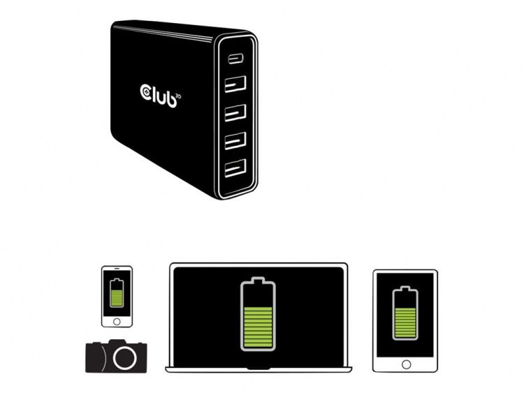 Club 3D 111Watt strömförsörjningsadapter