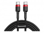 Baseus Cafule USB 2.0 USB Type-C-kabel 1m Svart Röd Baseus Cafule USB 2.0 USB Type-C-kabel 1m Svart Röd