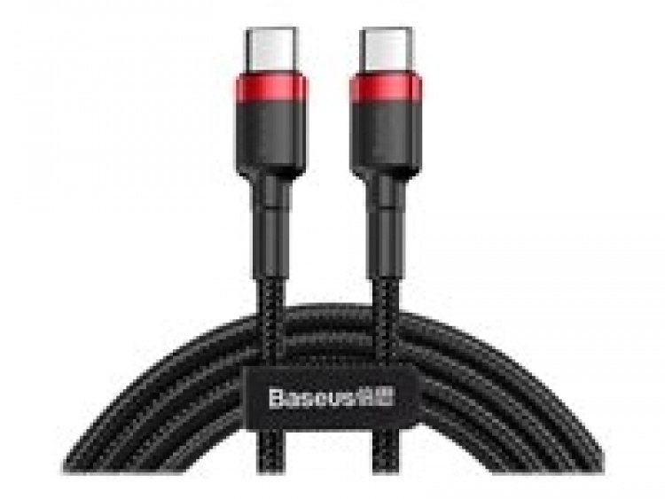 Baseus Cafule USB 2.0 USB Type-C-kabel 1m Svart Röd Baseus Cafule USB 2.0 USB Type-C-kabel 1m Svart Röd