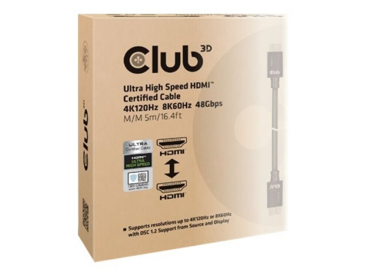 Club 3D HDMI hane -> HDMI hane 5 m Svart