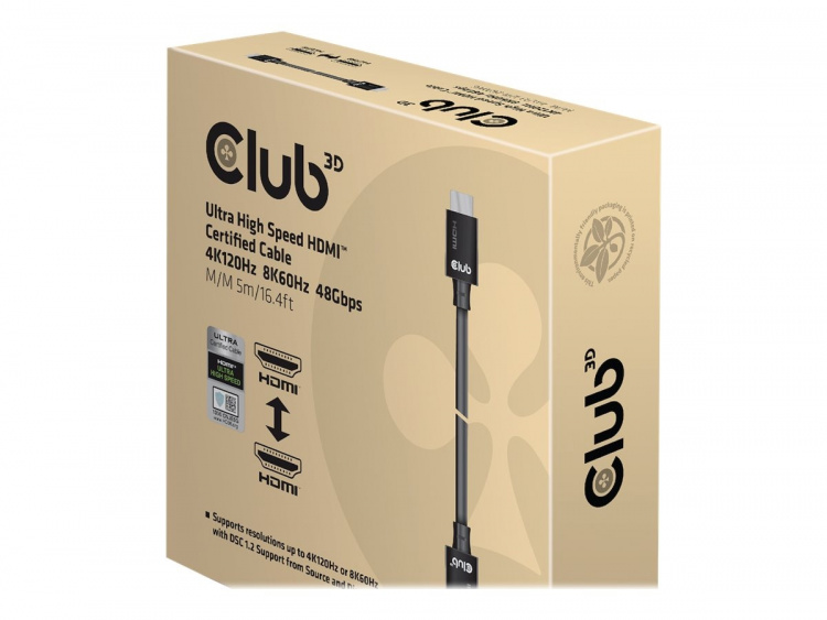 Club 3D HDMI hane -> HDMI hane 5 m Svart