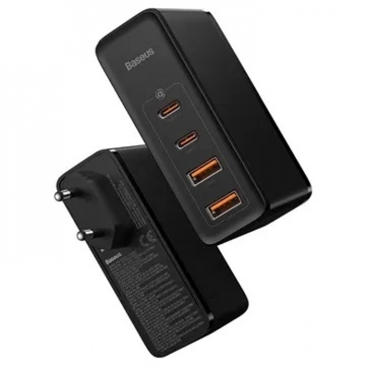 Baseus GaN2 Pro- Snabbladdare 2xUSB + 2xUSB-C 100W (svart)