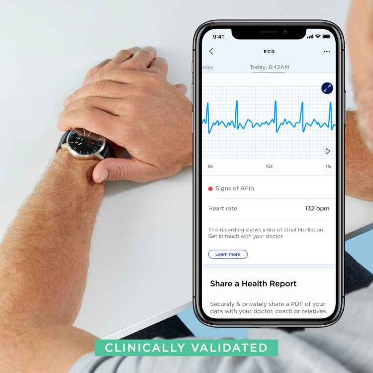 Withings Scanwatch ECG , aktivitetsklocka svart 42mm