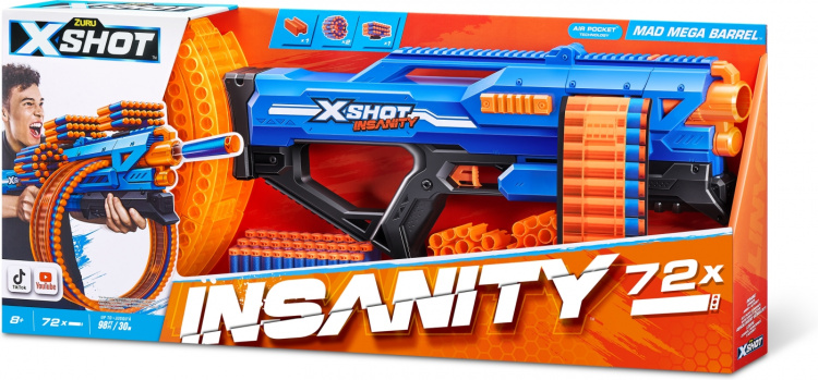 X-Shot Insanity-Mad Mega Barrel - skumgummipistol