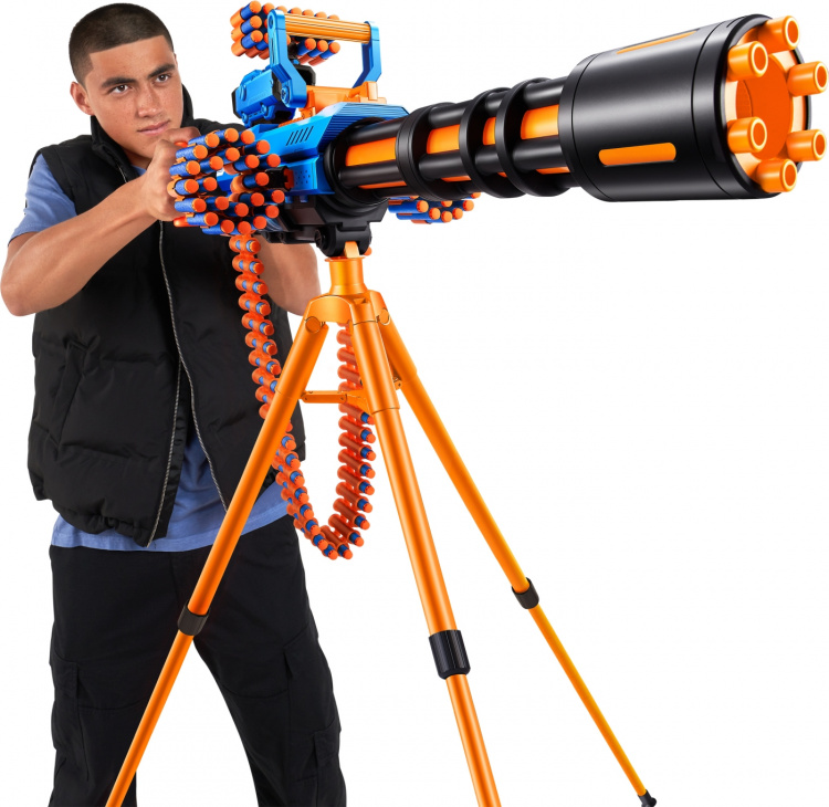 X-Shot Insanity-Motoriserad Age Fire Gatlin-pistol med stativ - skumgummipistol