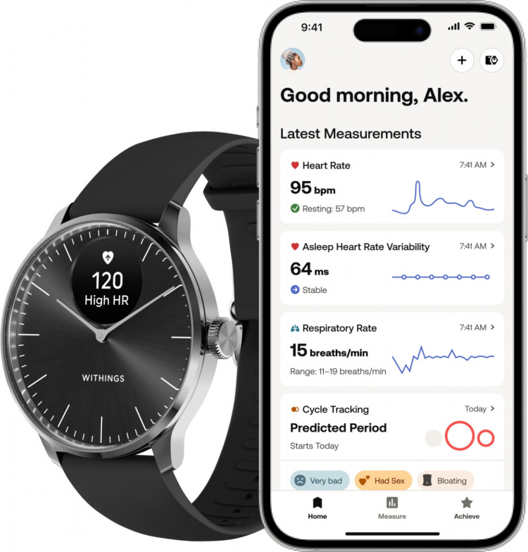 Withings Scanwatch Light smartklocka, 37 mm, svart