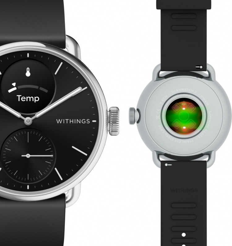 Withings Scanwatch 2 smartklocka, 38 mm, svart