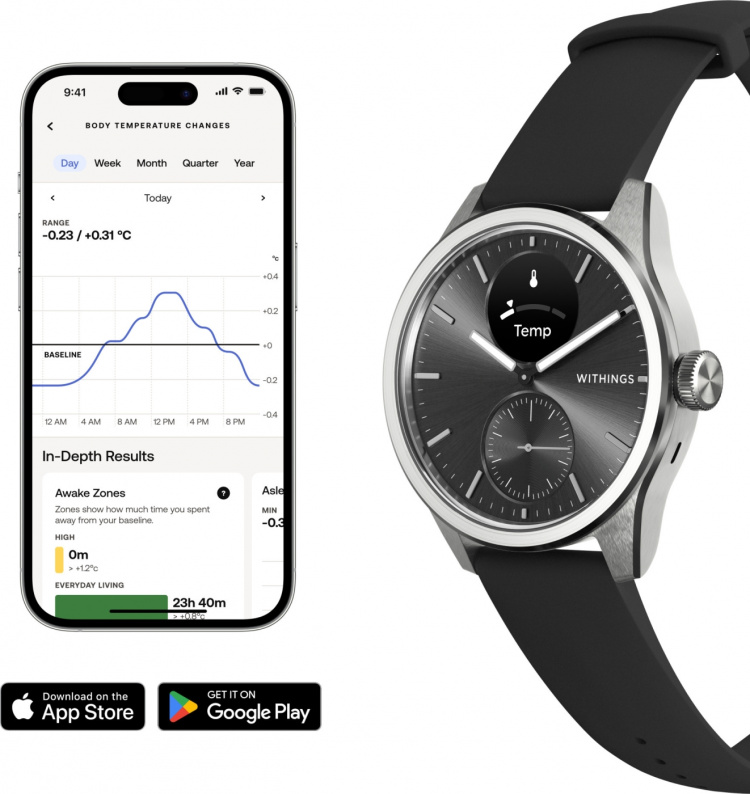 Withings Scanwatch 2 smartklocka, 42 mm, svart Withings Scanwatch 2 smartklocka, 42 mm, svart