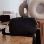 Aarni Crossbody Bag, svart, silverfärgad dragkedja