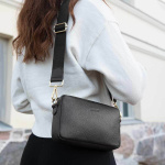 Aarni Crossbody Bag, svart, silverfärgad dragkedja