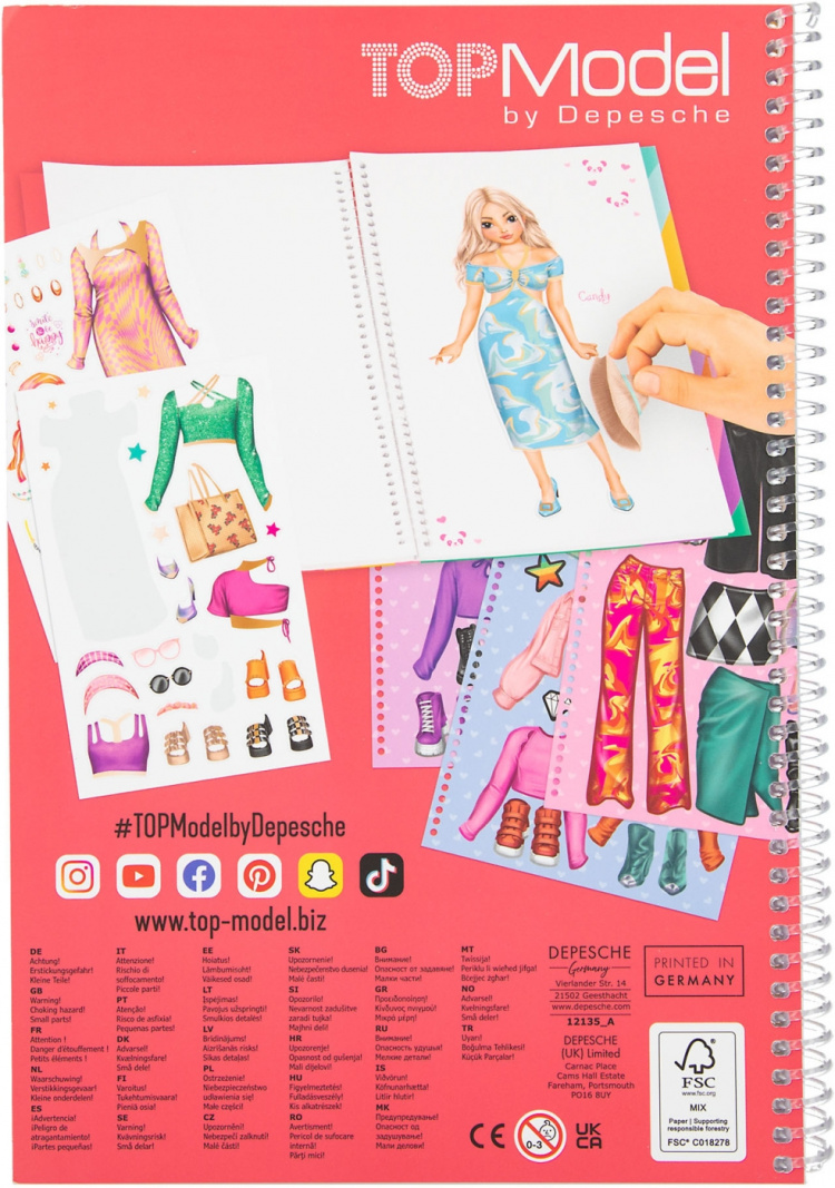 TOPModel Dress Me Up - klistermärkesbok