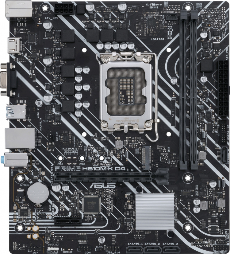 ASUS PRIME H610M-K D4 LGA 1700 mATX-moderkort ASUS PRIME H610M-K D4 LGA 1700 mATX-moderkort