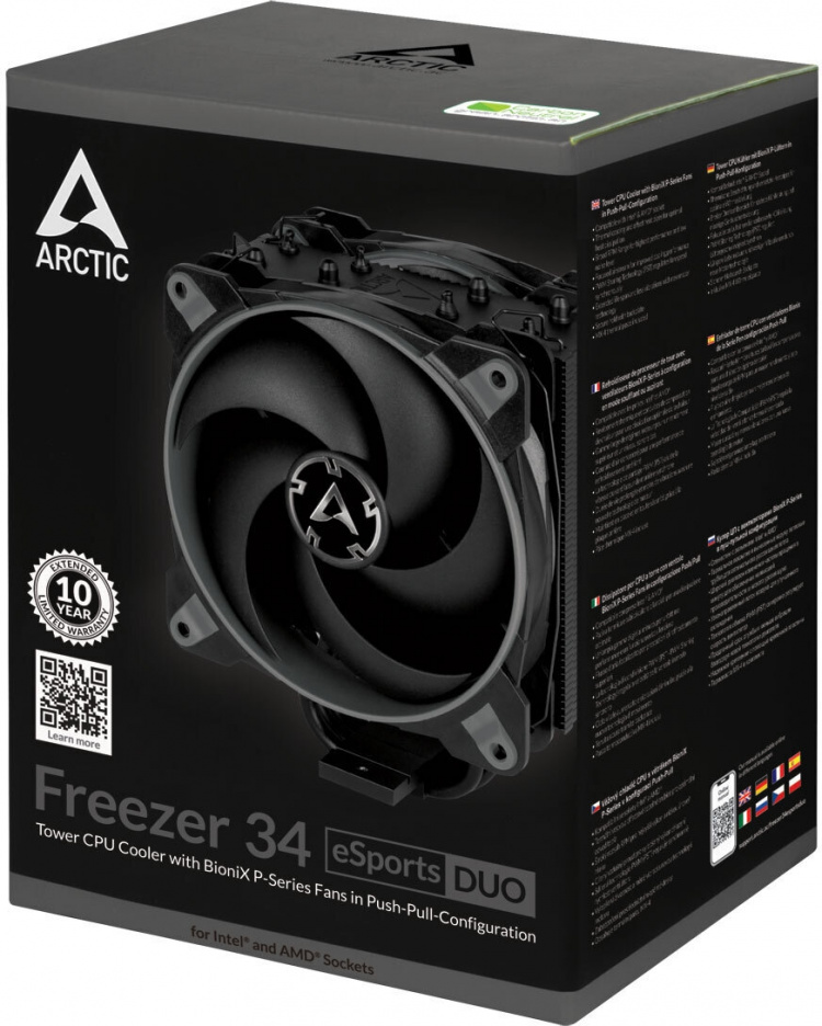 Arctic Cooling Arctic Freezer 34 eSports DUO processorkylare, svart/grå Arctic Cooling Arctic Freezer 34 eSports DUO processorkylare, svart/grå