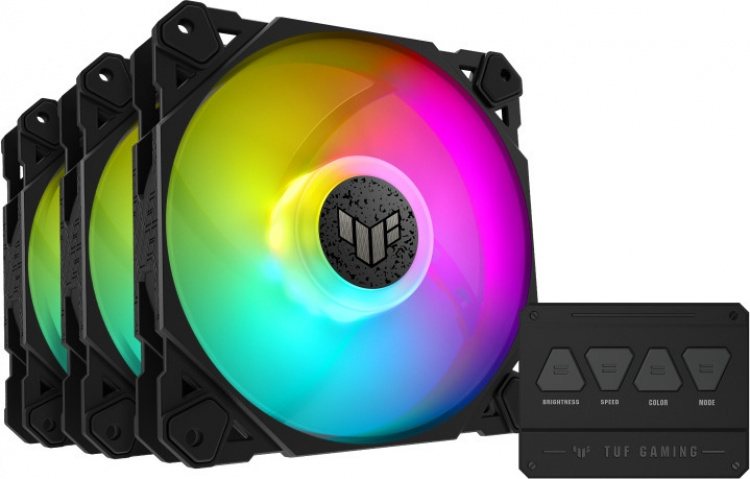 ASUS TUF Gaming TF 120 ARGB PWM-fläkt, 120 mm, 3-pack ASUS TUF Gaming TF 120 ARGB PWM-fläkt, 120 mm, 3-pack